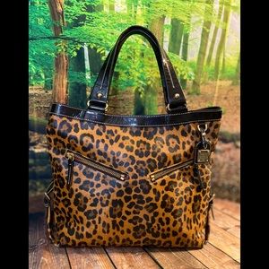Dooney & Bourke Double Zip Leopard Print Tote
